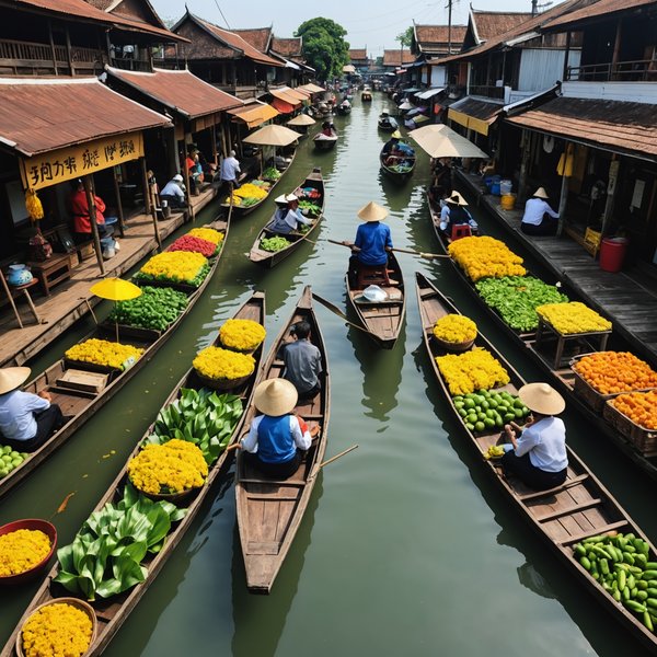 Comment découvrir les traditions des marchés flottants de Thaïlande?